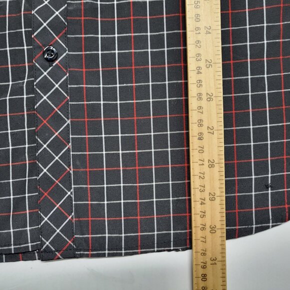 Galaxy by Harvic Shirt Button Up Mens Large Slim Fit Long Sleeve Check - Picture 14 of 16